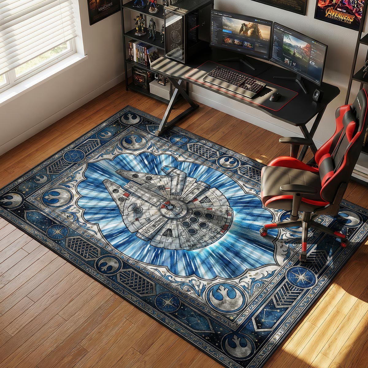 Millennium Falcon Hyperspace Star Wars Room rug — main product view