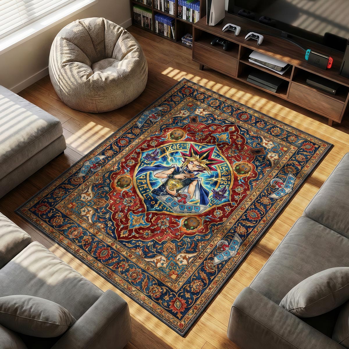 Millennium Puzzle Ancient Relic Rug - Yu-Gi-Oh! Chair Mat