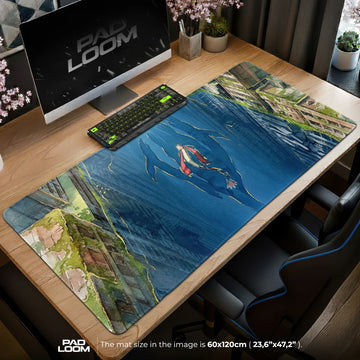 Milotic Flooded City Mouse Pad - Pokemon Desk Mat