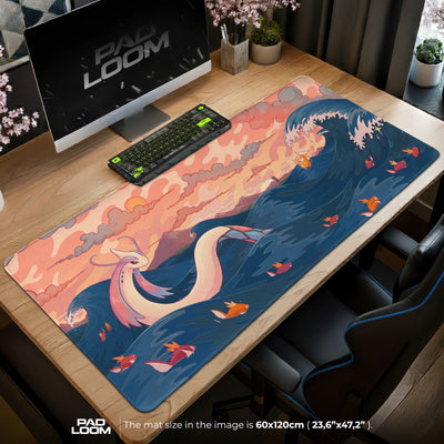 Milotic Sonnenuntergangswellen Mauspad - Pokémon Schreibtischunterlage