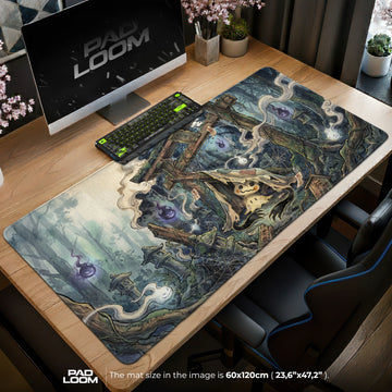 Mimikyu Haunted Shrine Mouse Pad - Pokemon Desk Mat