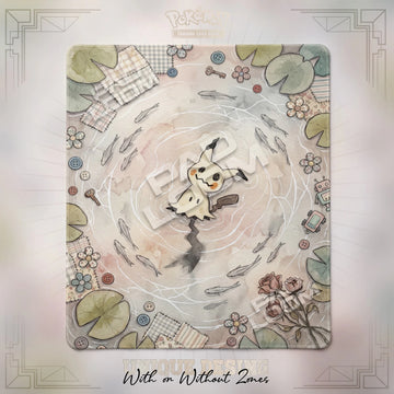 Mimikyu Patchwork 2-player Pokemon TCG playmat, 24x28 in duel mat design
