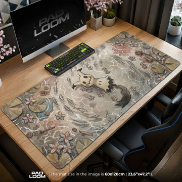 Mimikyu Patchwork Pond Mouse Pad - Pokemon Desk Mat