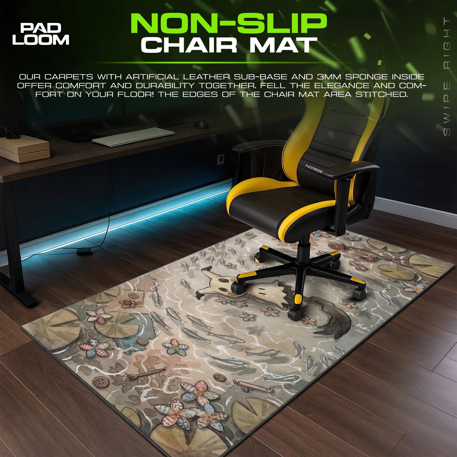 Mimikyu Patchwork Pond Mouse Pad - Pokemon Desk Mat