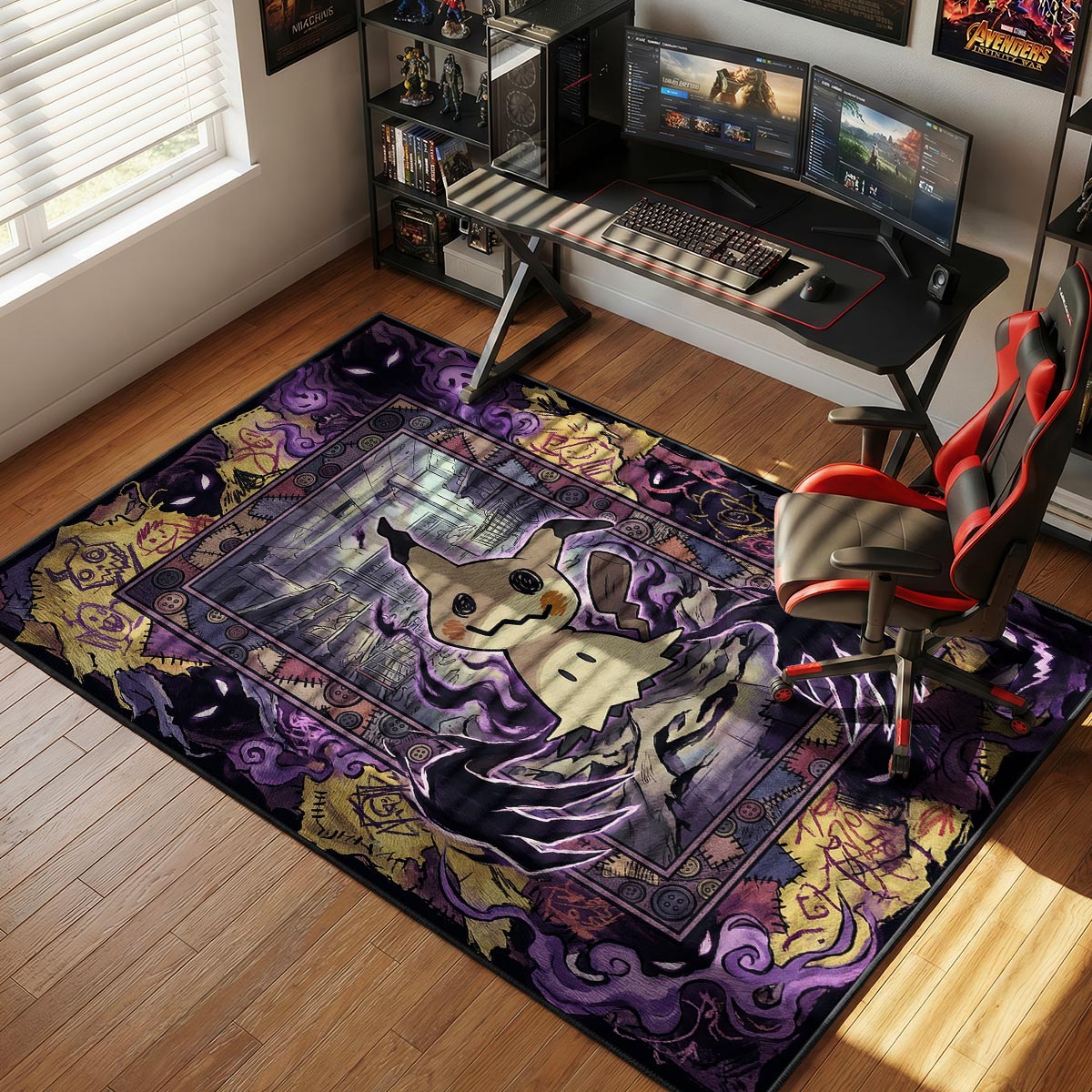 Mimikyu Shadow Stitch Chair rug — main product view