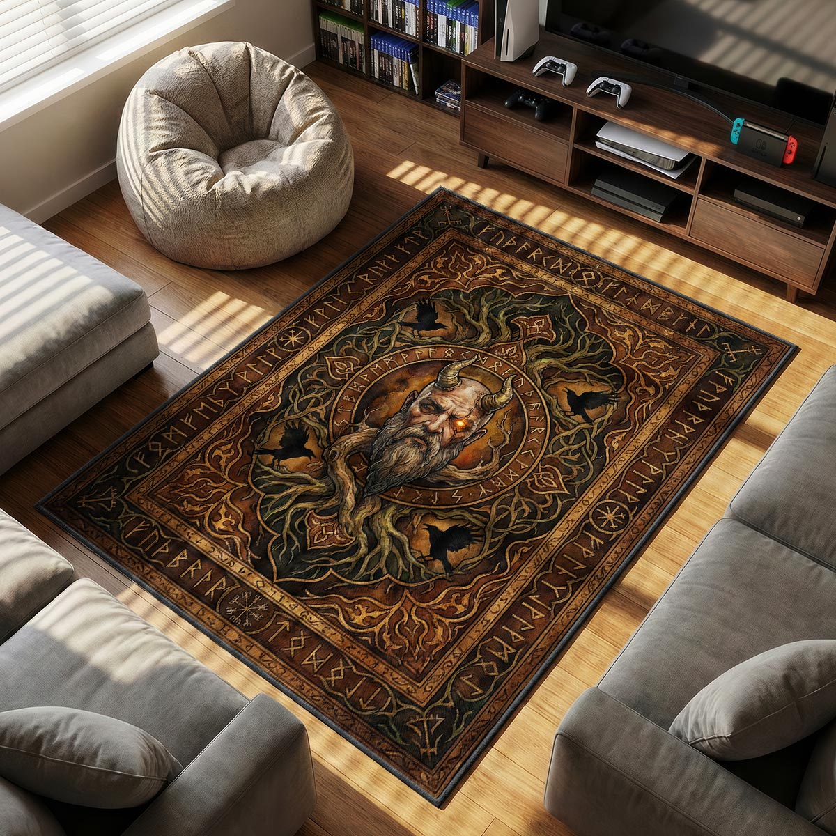 Mimir Ancient Wisdom Rug - God of War Chair Mat