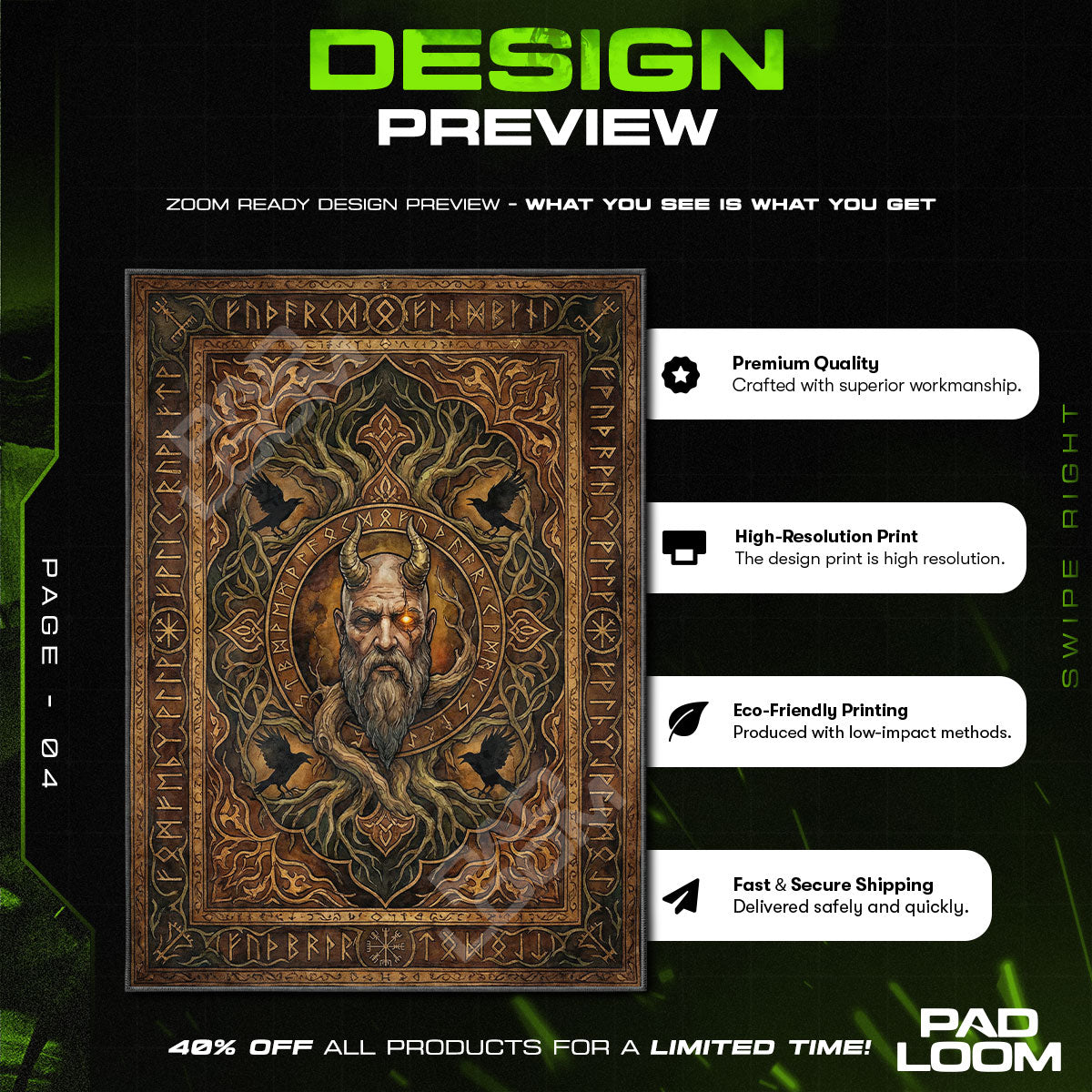 Mimir Ancient Wisdom Rug - God of War Chair Mat