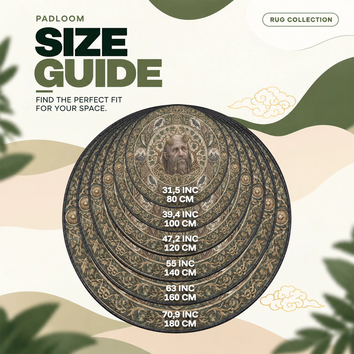 Mimir Yggdrasil Round Rug - God of War Chair Mat