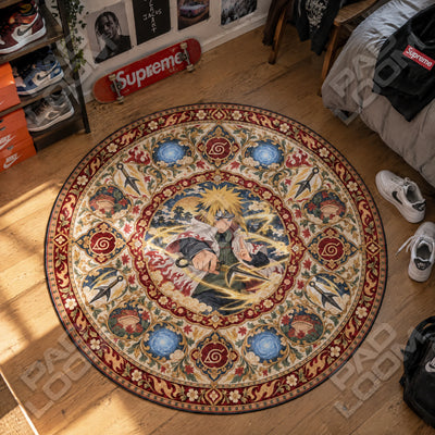 Minato Kunai Round Rug - Naruto Chair Mat