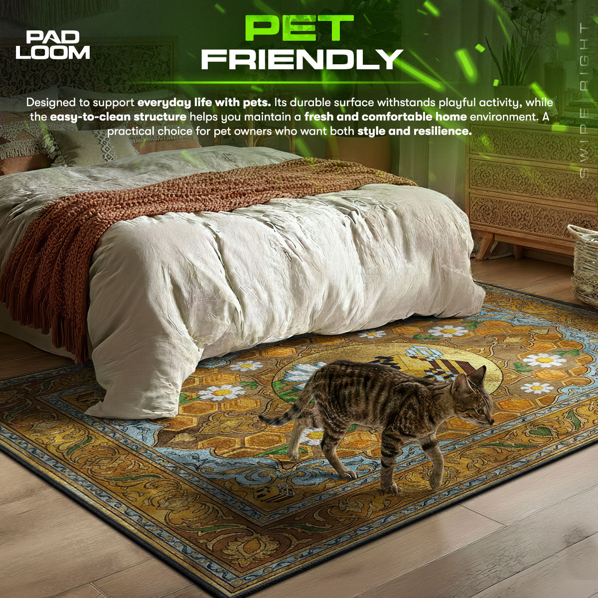 Minecraft Bee Honey Bloom Rug - Minecraft Chair Mat