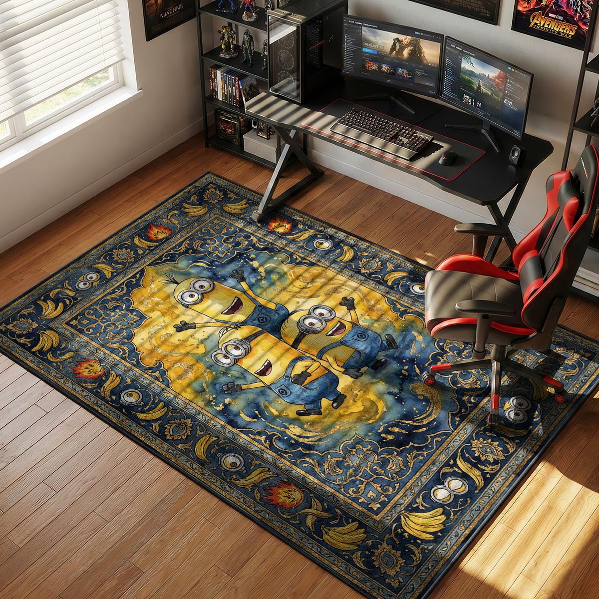 Minions Banana Party Kids rug — main product view