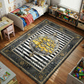 Minions prison escape striped kids bedroom area rug