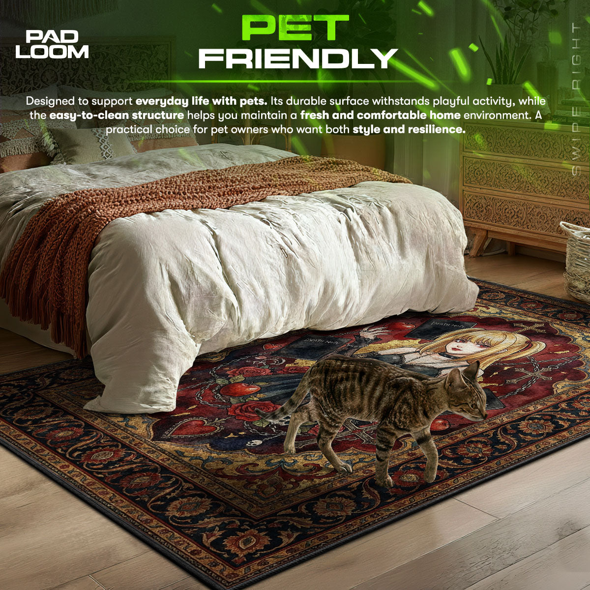 Gothic Idol Misa Rug - Death Note Chair Mat