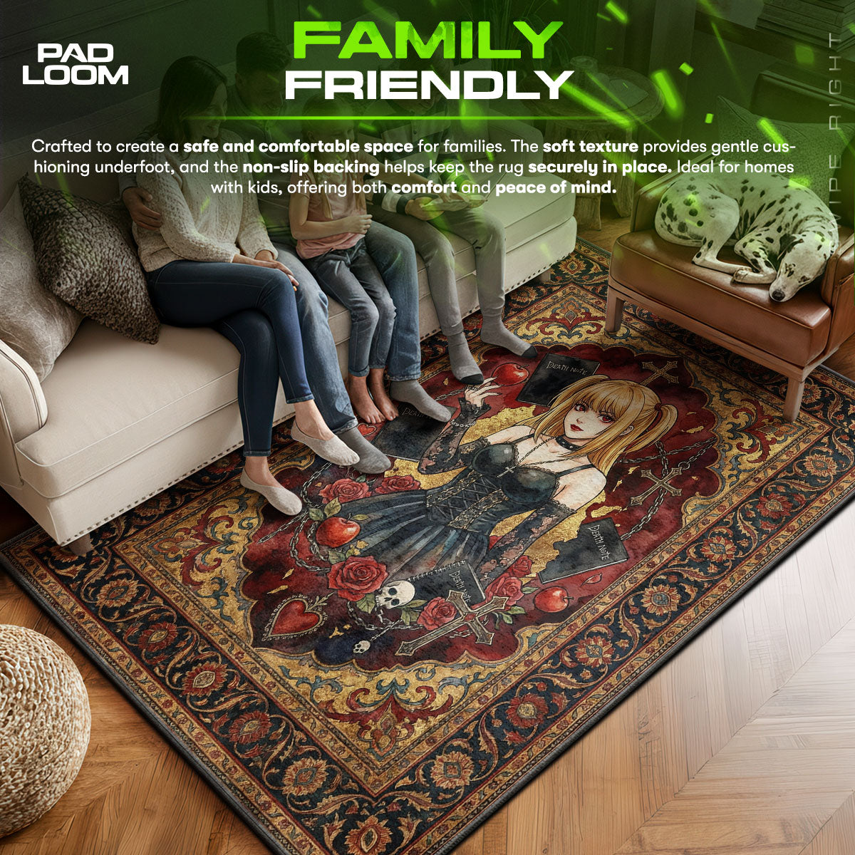 Gothic Idol Misa Rug - Death Note Chair Mat