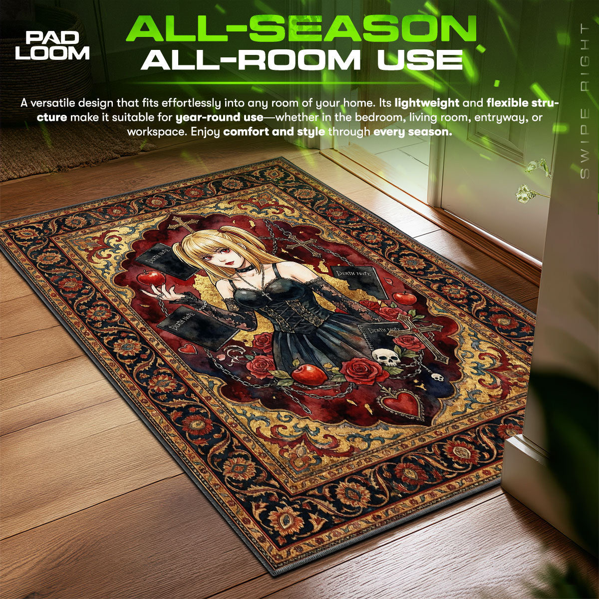 Gothic Idol Misa Rug - Death Note Chair Mat