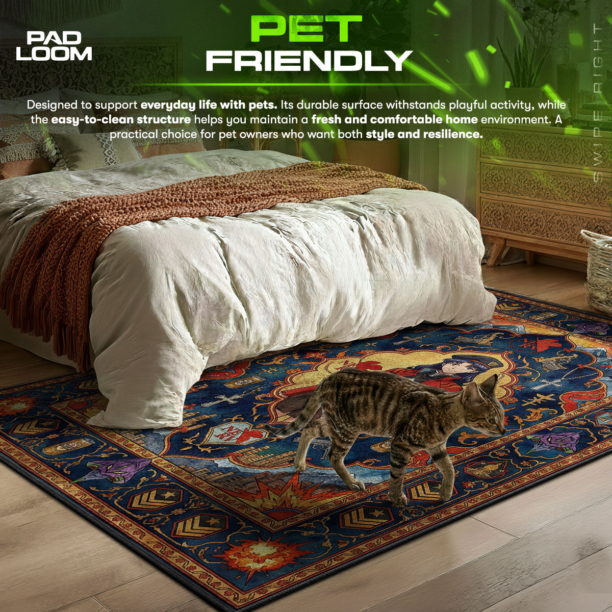 Misato Katsuragi Taktischer Kommandanten-Teppich - Evangelion Stuhlunterlage