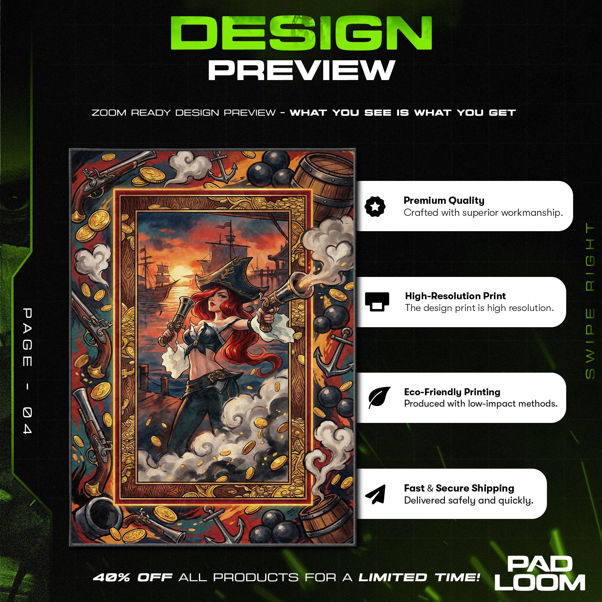 Miss Fortune Kopfgeldkönigin Teppich - League of Legends Stuhlunterlage