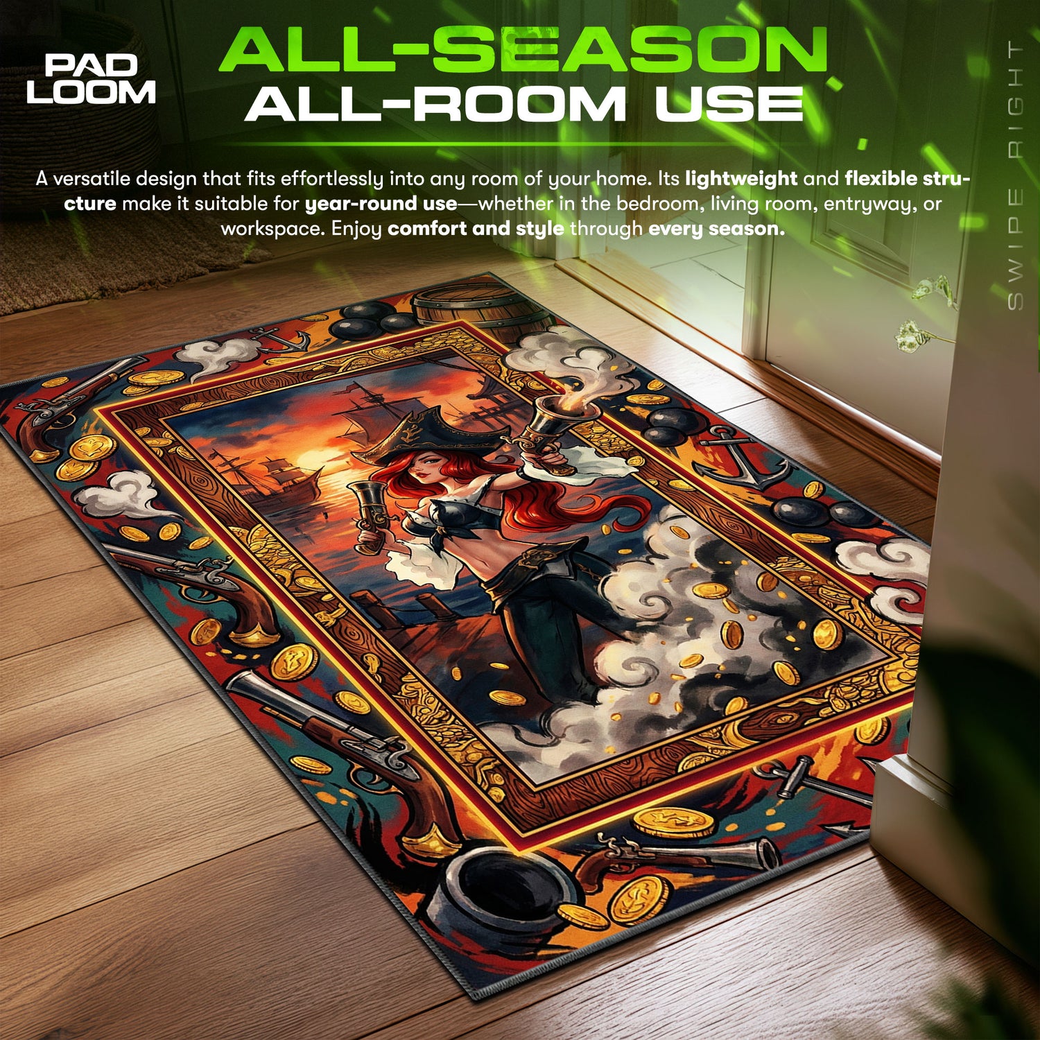 Miss Fortune Kopfgeldkönigin Teppich - League of Legends Stuhlunterlage