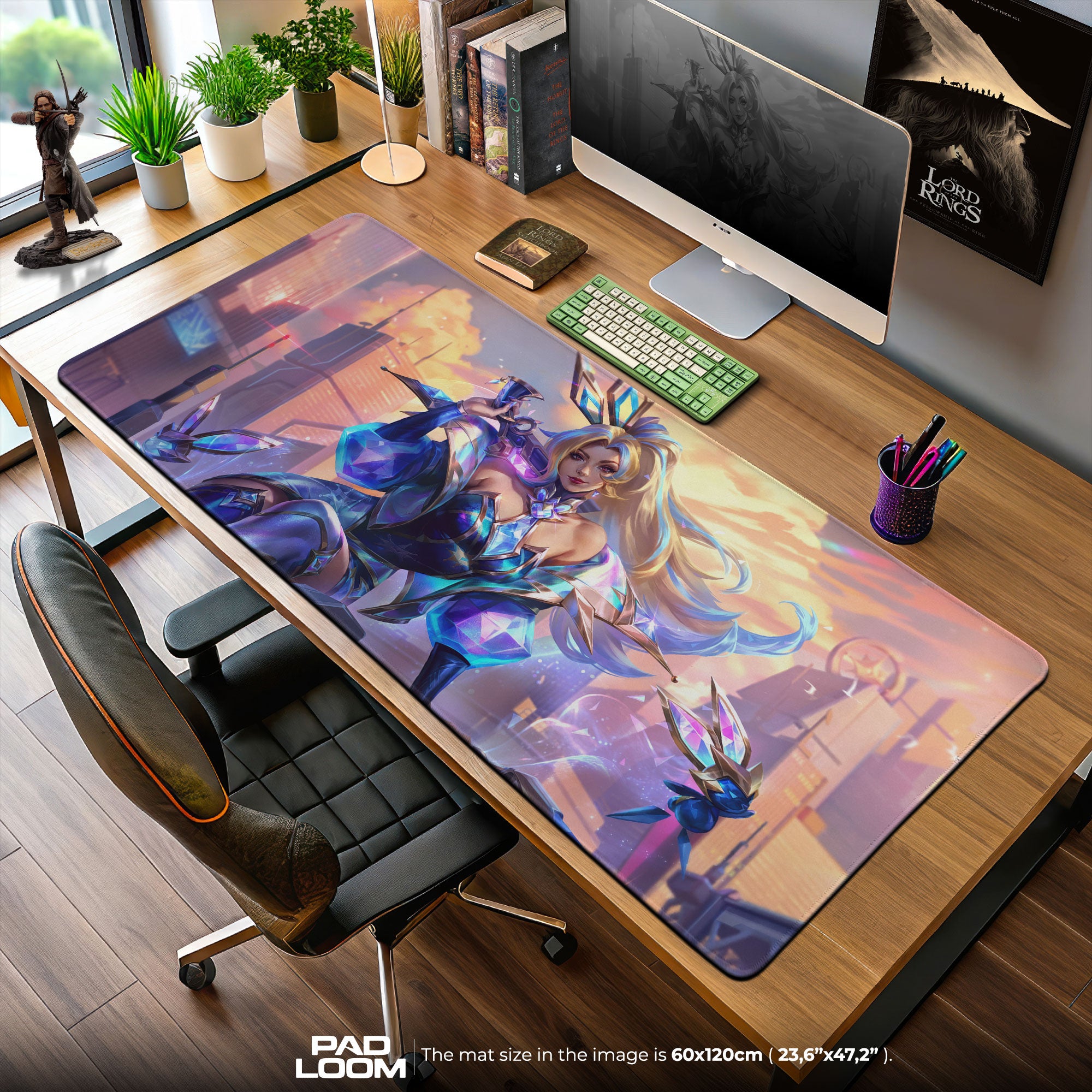 Miss Fortune Crystal City Mouse Pad, League Prestige Gaming Desk Mat