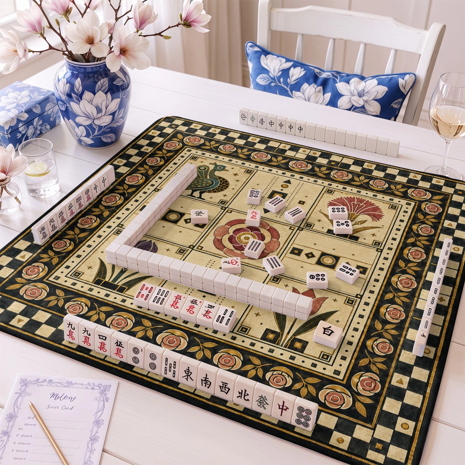 Mission Tile mahjong mat – M (60x60 cm) and L (81x81 cm) sizes