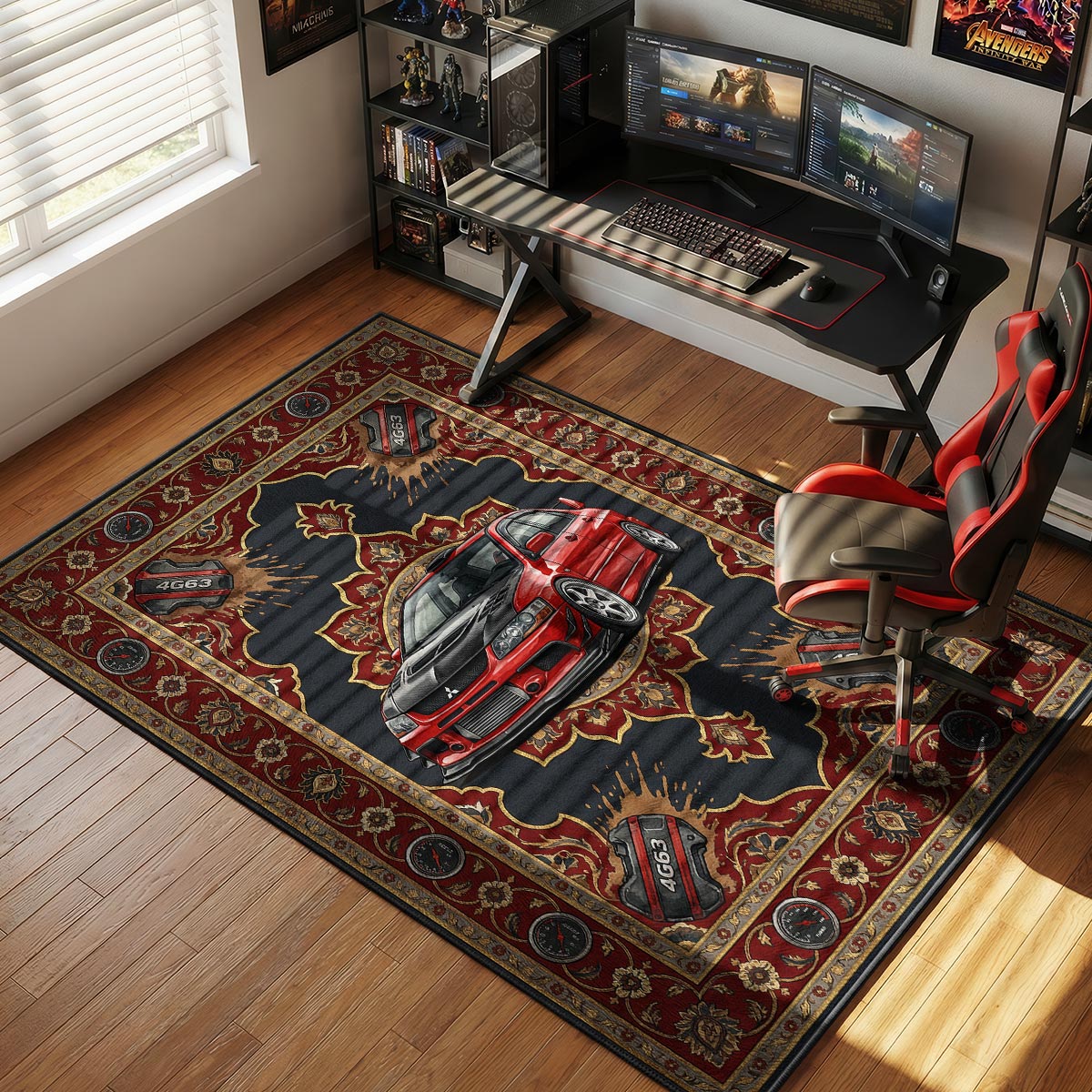 Mitsubishi Evo 4G63 JDM Floor rug — main product view