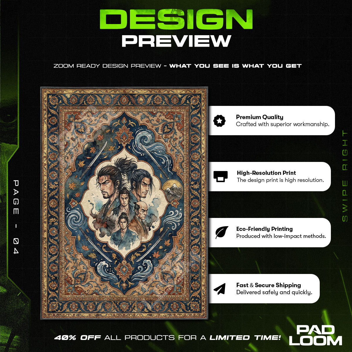 Miyamoto Musashi Legacy Rug - Vagabond Chair Mat