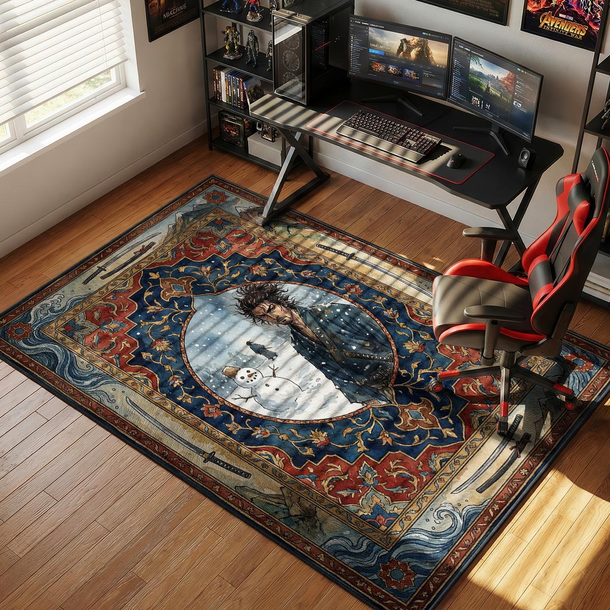 Miyamoto Musashi Snowman Rug - Vagabond Chair Mat