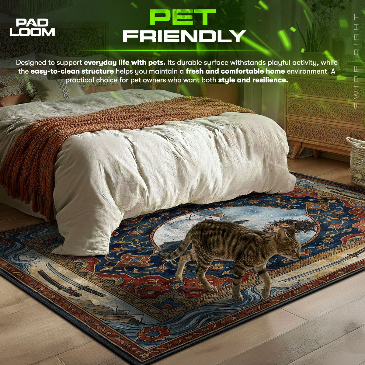 Miyamoto Musashi Snowman Rug - Vagabond Chair Mat