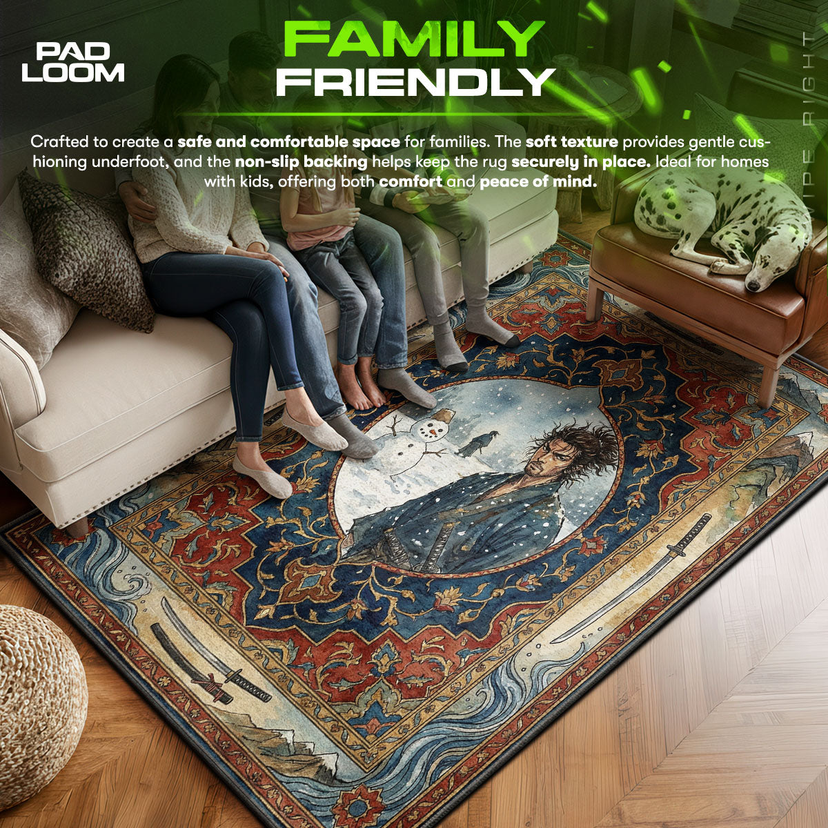 Miyamoto Musashi Snowman Rug - Vagabond Chair Mat