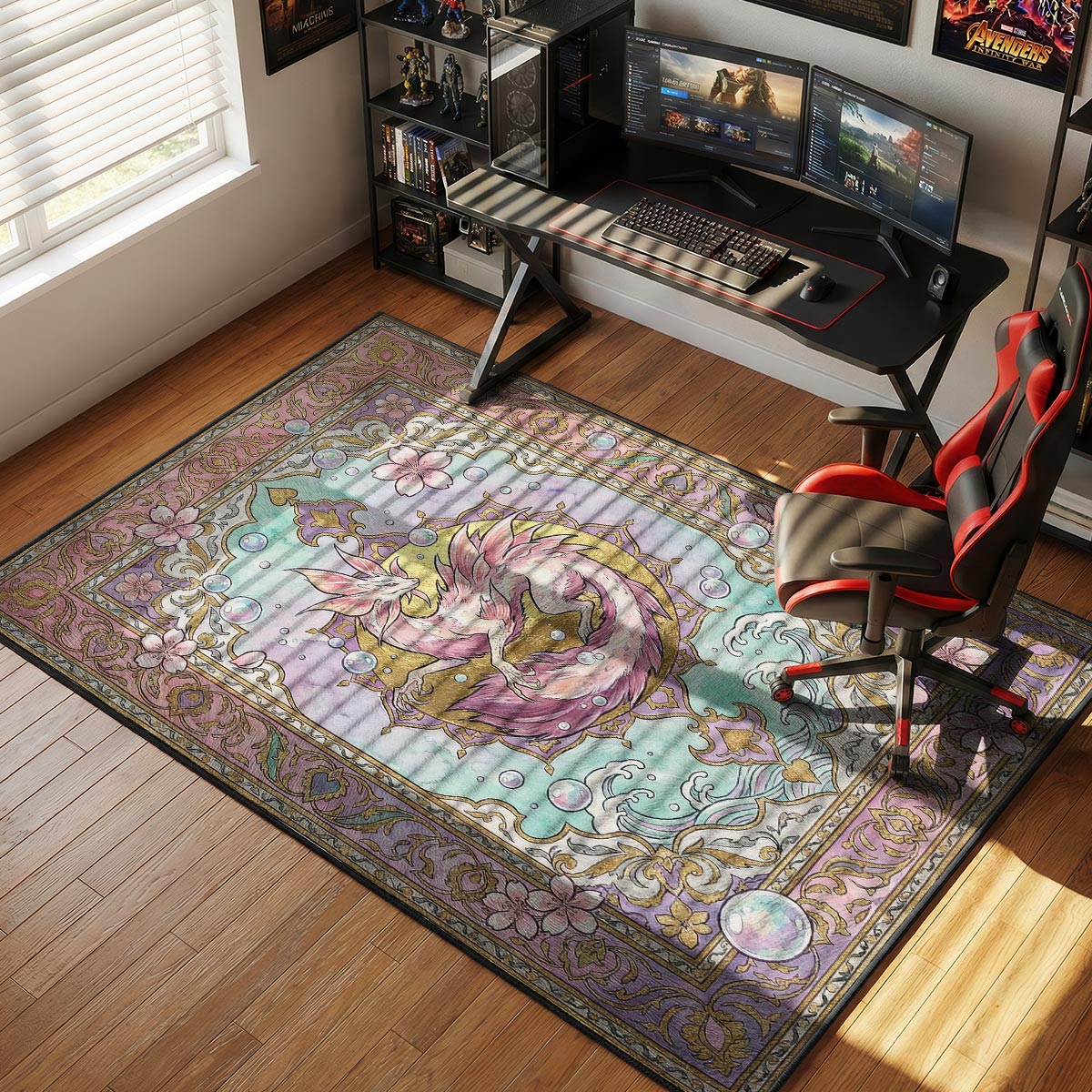Mizutsune Bubble Serenade Rug - Monster Hunter Chair Mat
