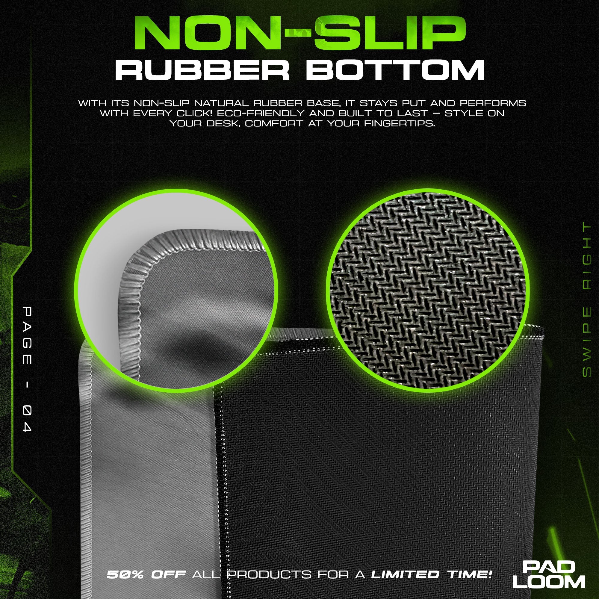 Mob Psycho Mouse Pad - 100% Power Anime Desk Mat Padloom