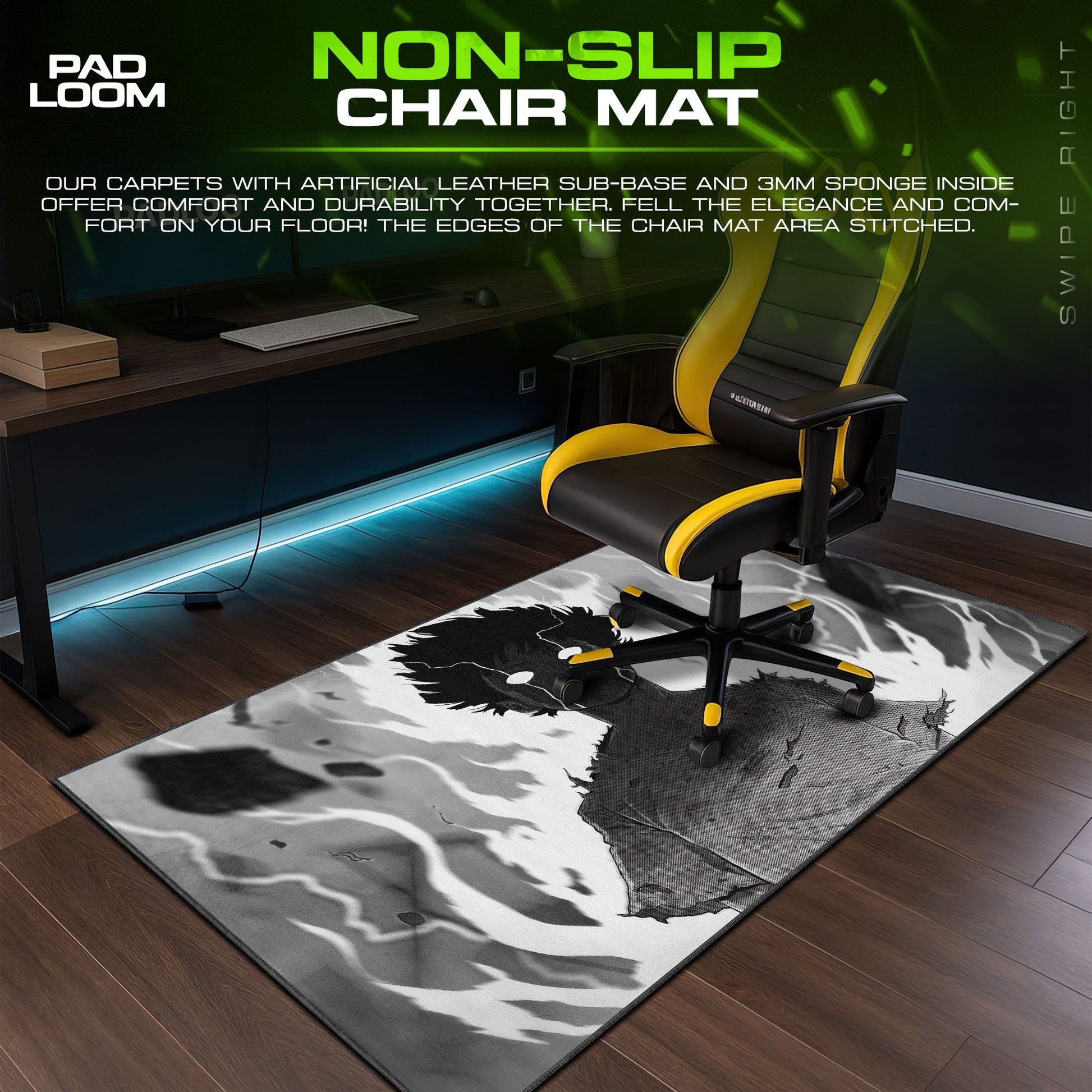 Mob Psycho Mouse Pad - 100% Power Anime Desk Mat Padloom