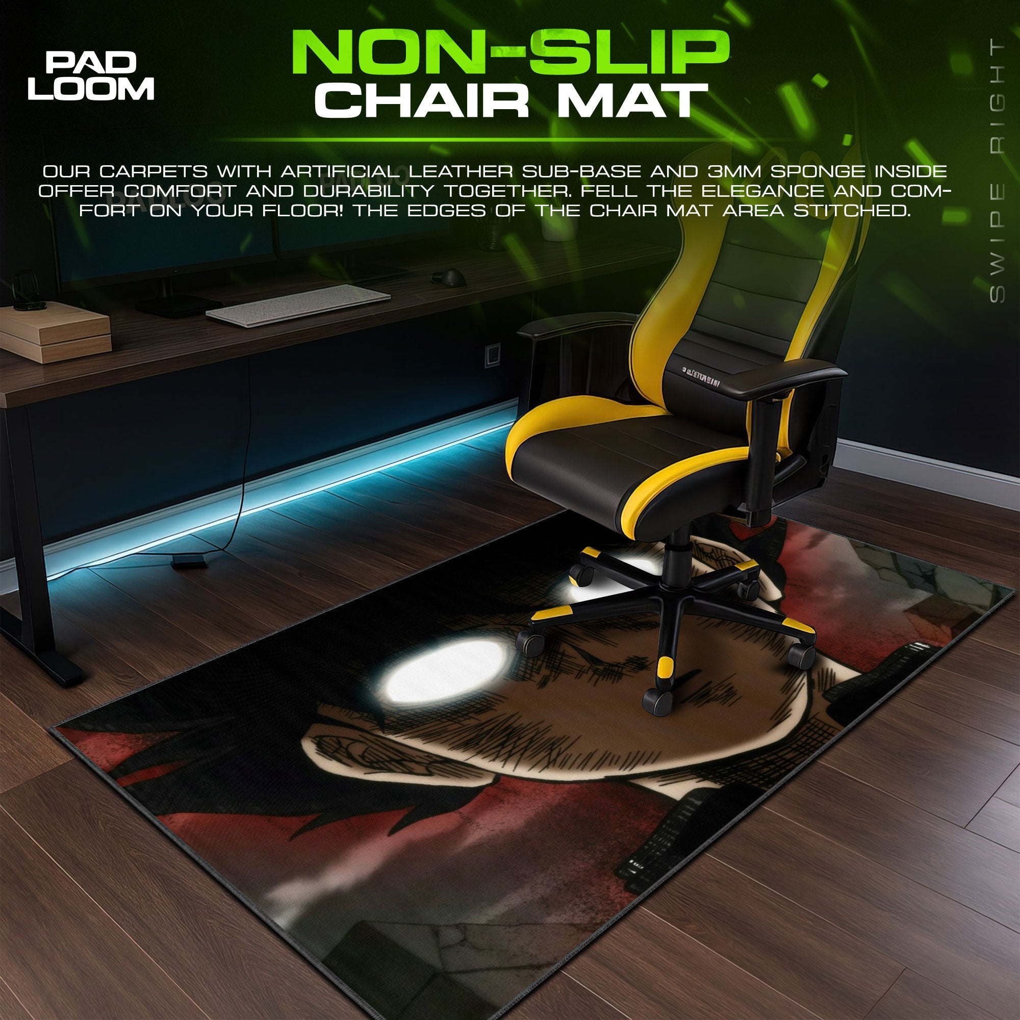 Mob Psycho Mouse Pad - Awakening Power Anime Desk Mat Padloom