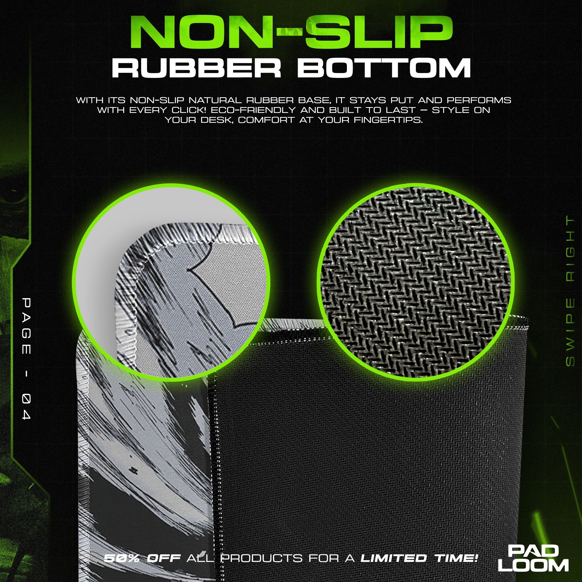 Mob Psycho Mouse Pad - Awakening Power Anime Desk Mat Padloom