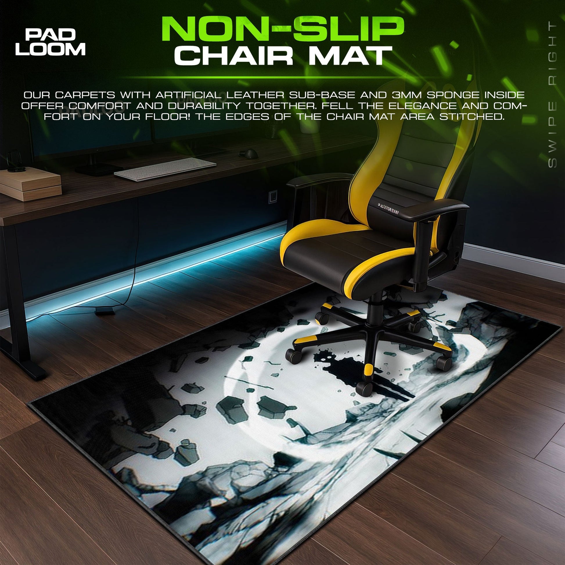 Mob Psycho Mouse Pad - 100% Power Anime Desk Mat Padloom