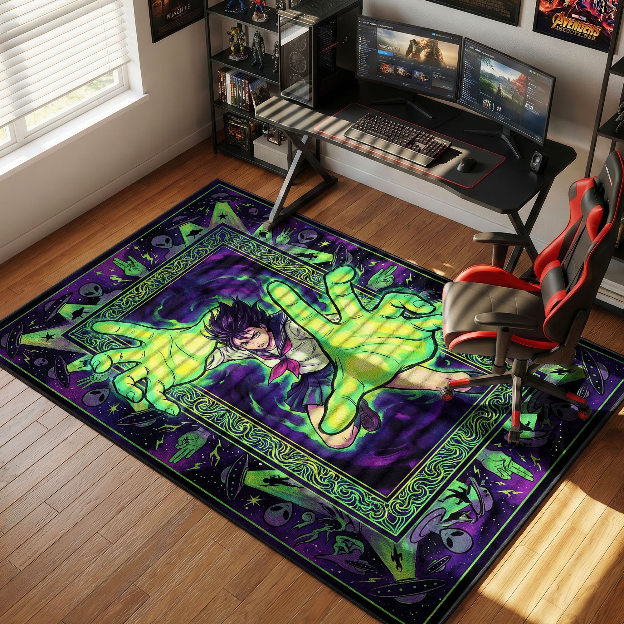 Momo Ayase Psychische Kraft Teppich - Dandadan Stuhlmatte