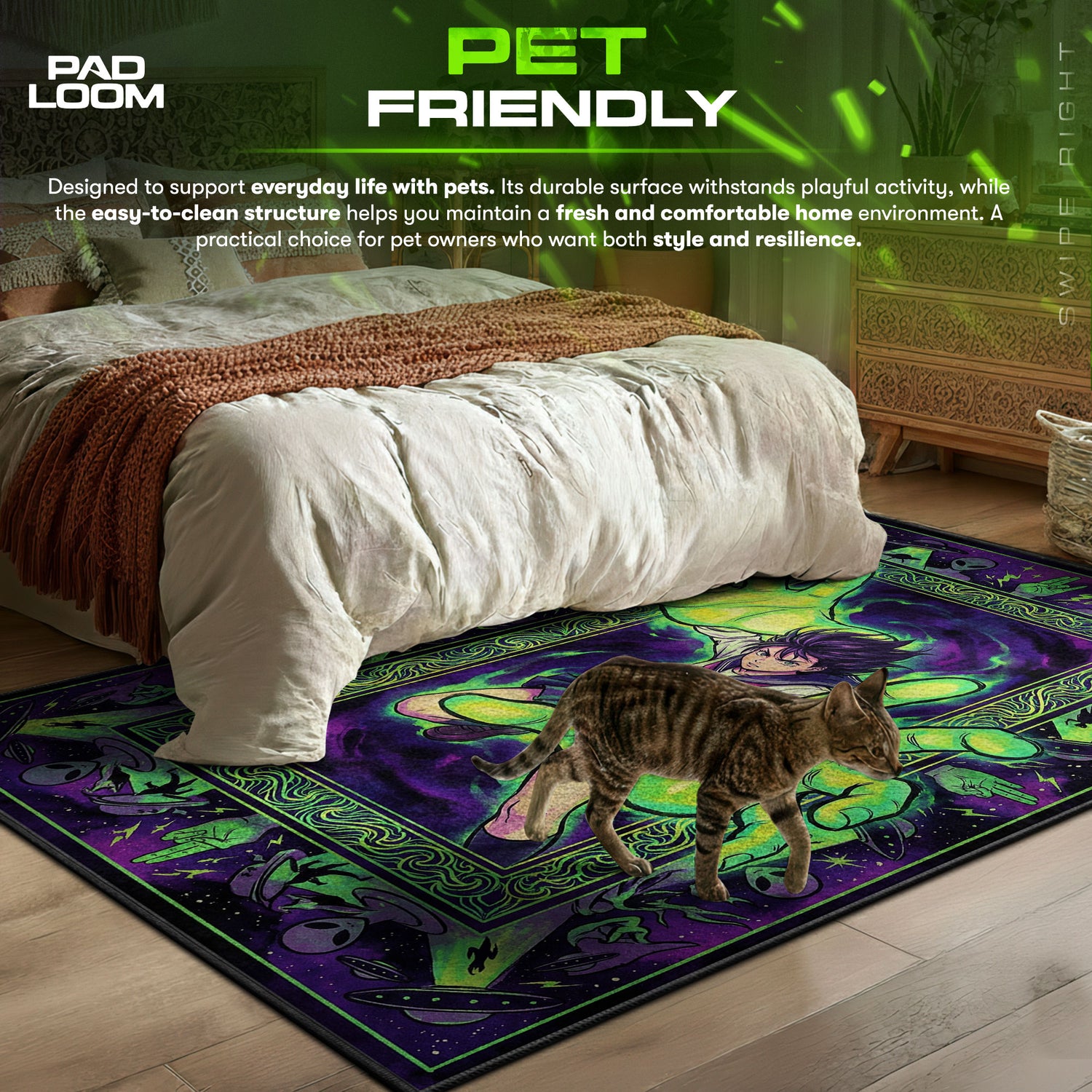 Momo Ayase Psychische Kraft Teppich - Dandadan Stuhlmatte