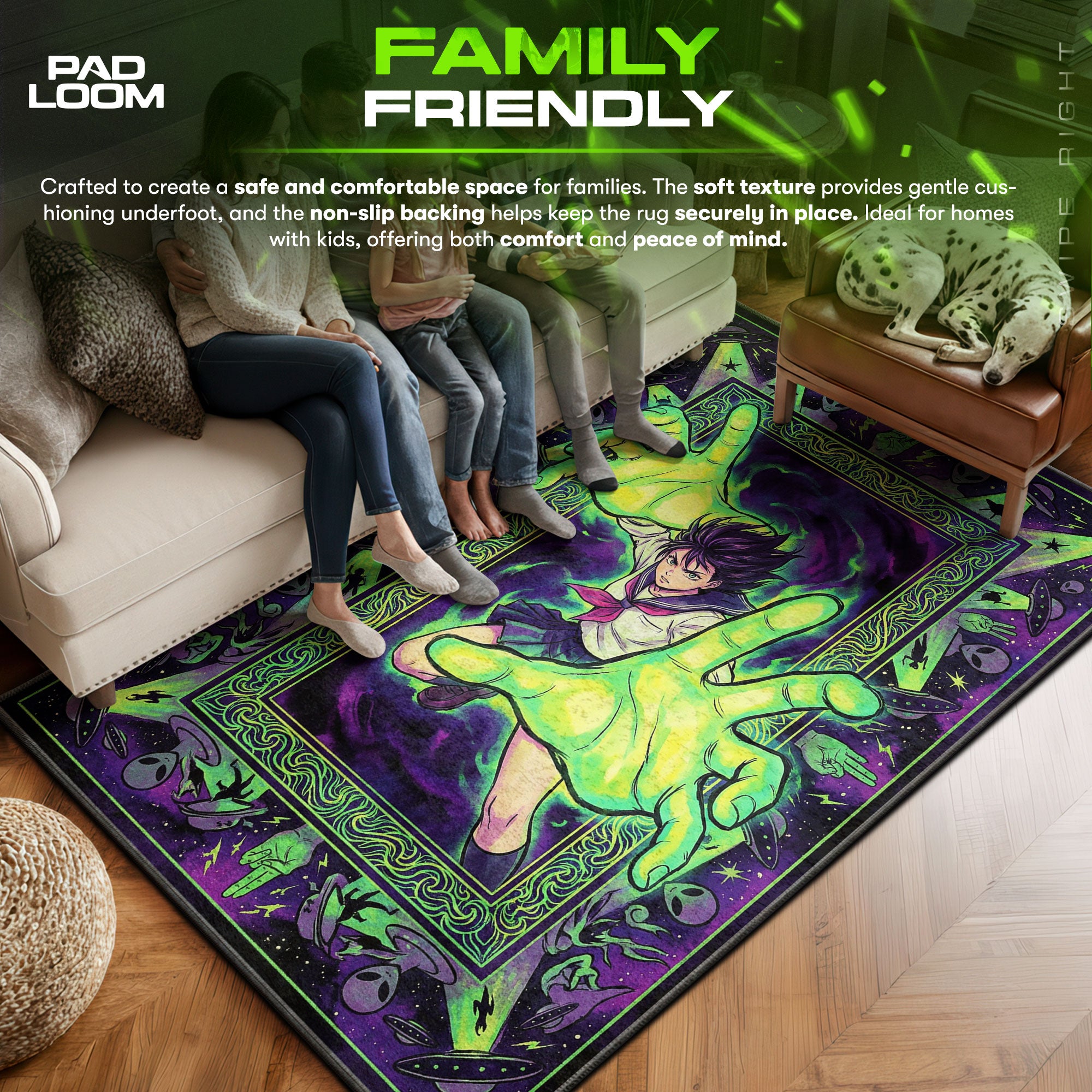 Momo Ayase Psychic Power Rug - Dandadan Chair Mat – Padloom