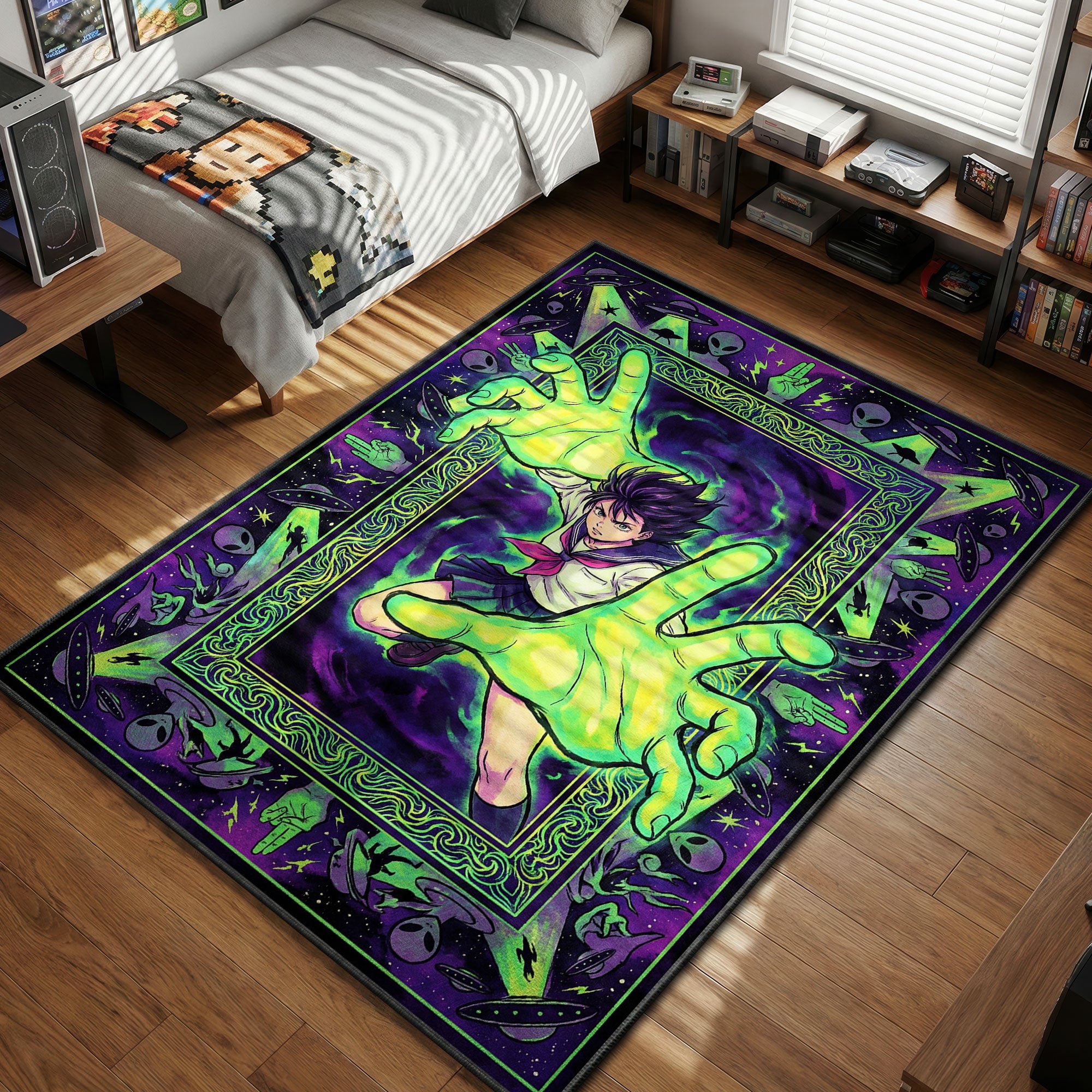 Momo Ayase Psychic Power Rug - Dandadan Chair Mat – Padloom