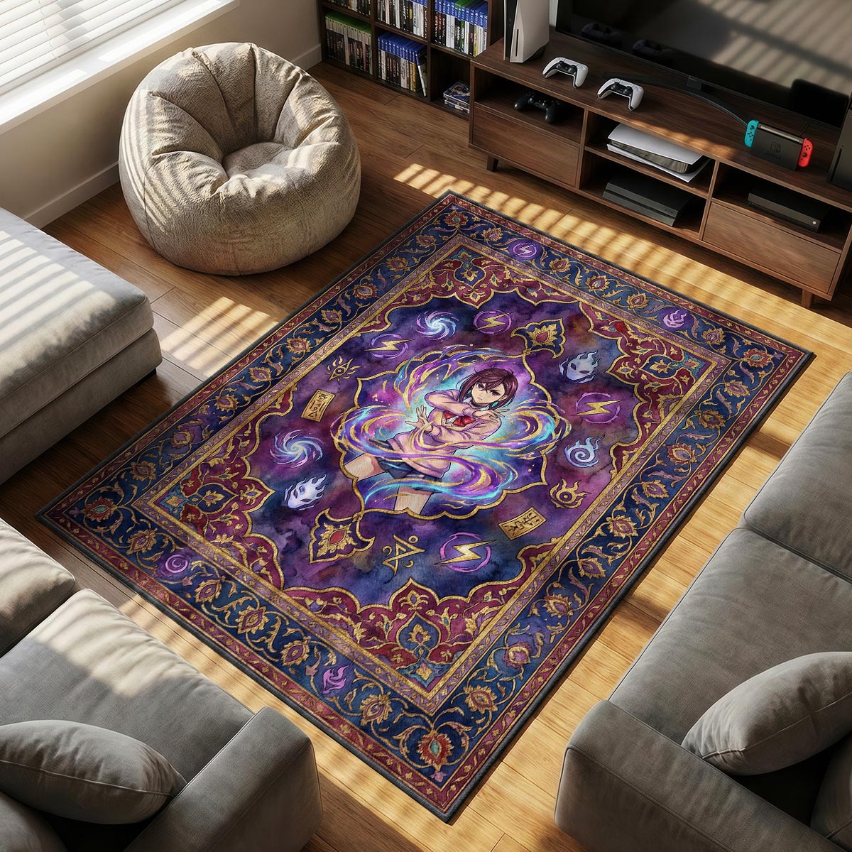 Momo Ayase Psychic Rug - Dandadan Chair Mat