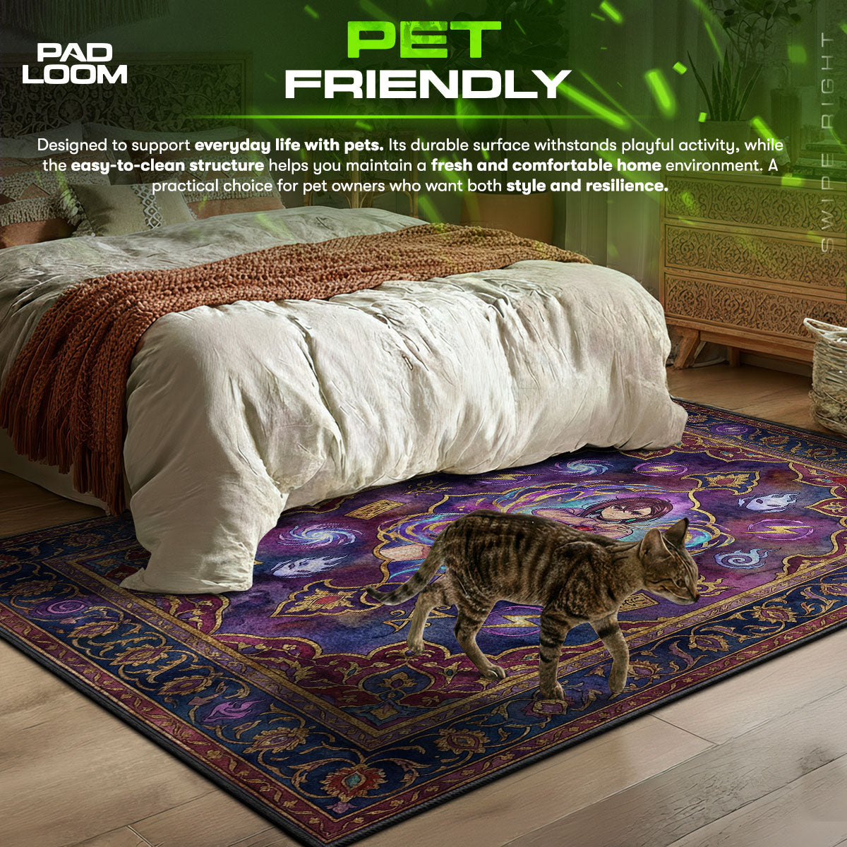 Momo Ayase Psychic Rug - Dandadan Chair Mat