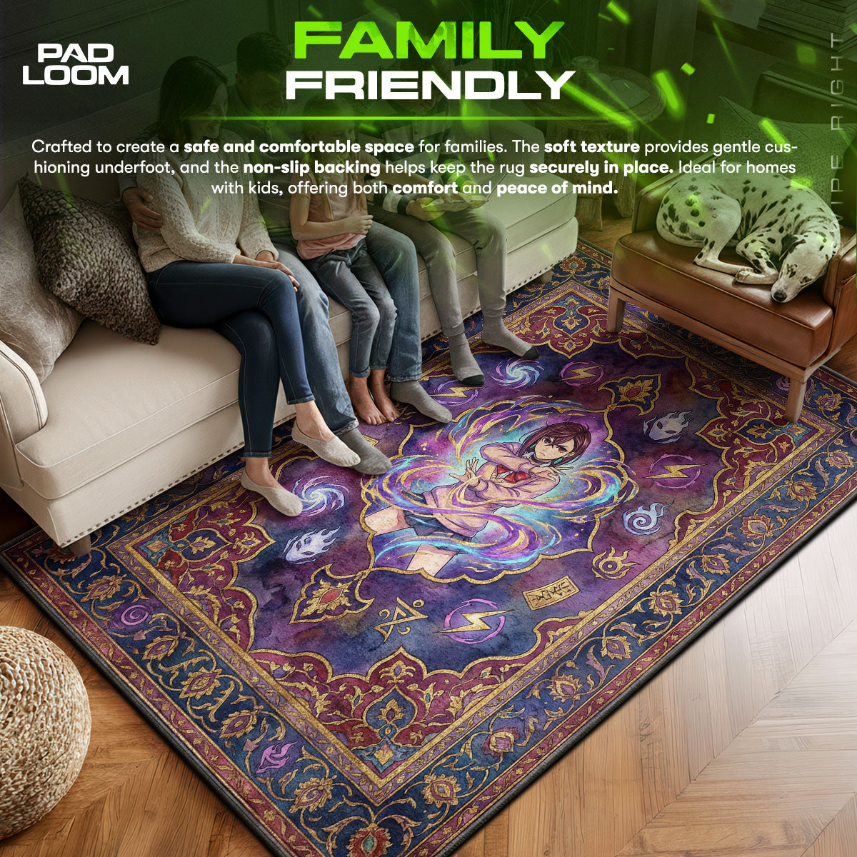 Momo Ayase Psychic Rug - Dandadan Chair Mat