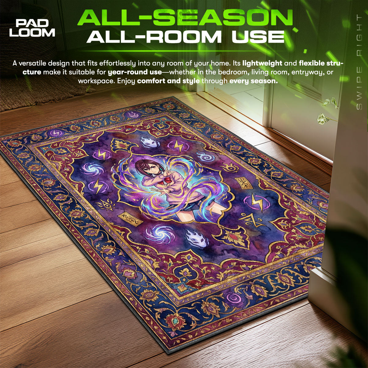 Momo Ayase Psychic Rug - Dandadan Chair Mat