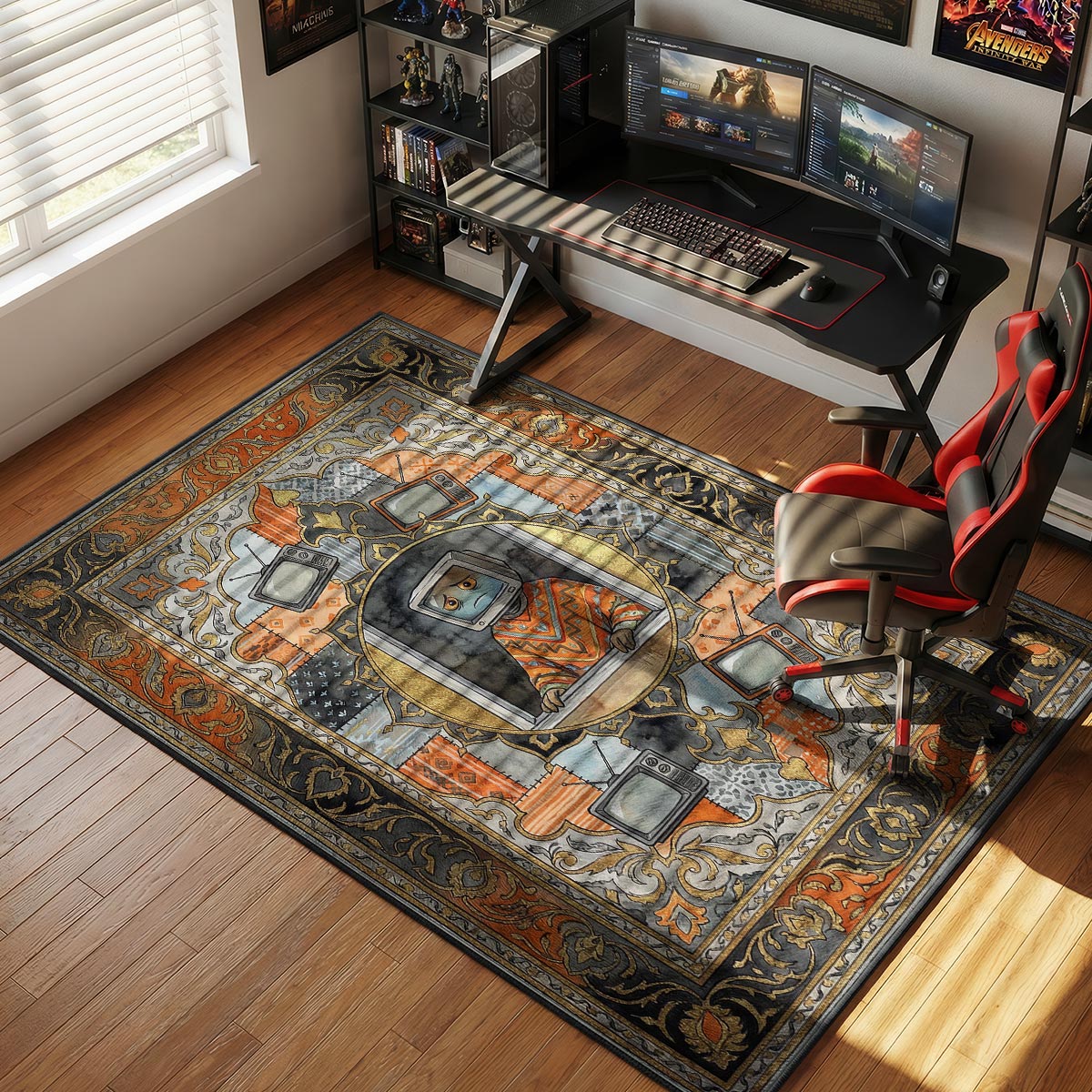 Momo Melancholy Patchwork Stray Chair rug — main product view