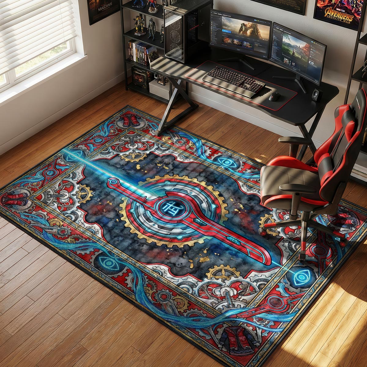 Monado Sword Ether Gear Rug - Xenoblade Chronicles Chair Mat
