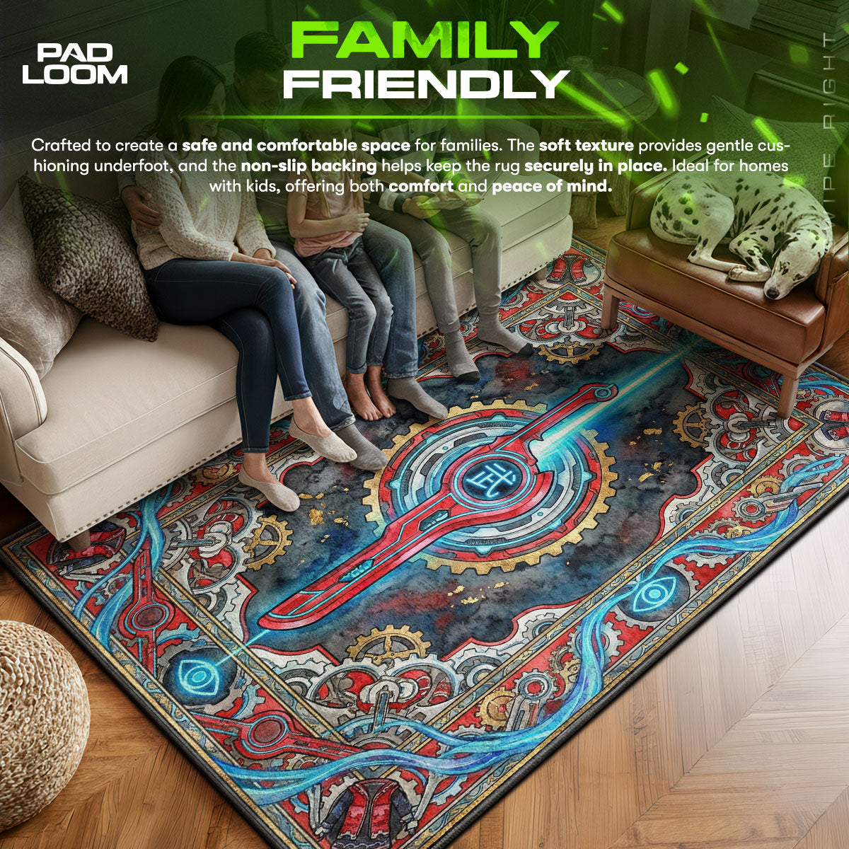 Monado Sword Ether Gear Rug - Xenoblade Chronicles Chair Mat