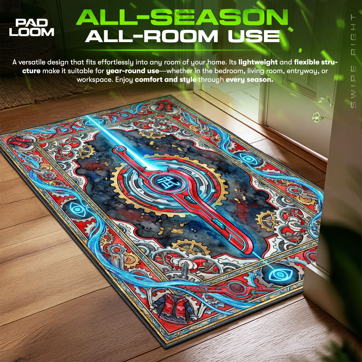Monado Sword Ether Gear Rug - Xenoblade Chronicles Chair Mat