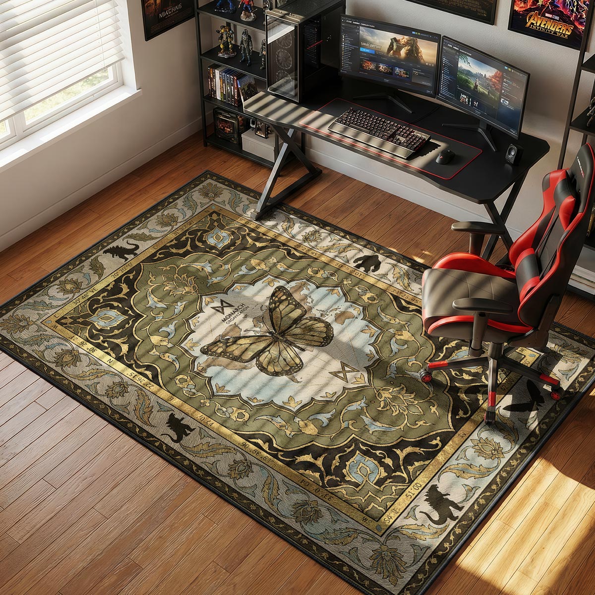 Monarch Titan Map Monsterverse Room rug — main product view
