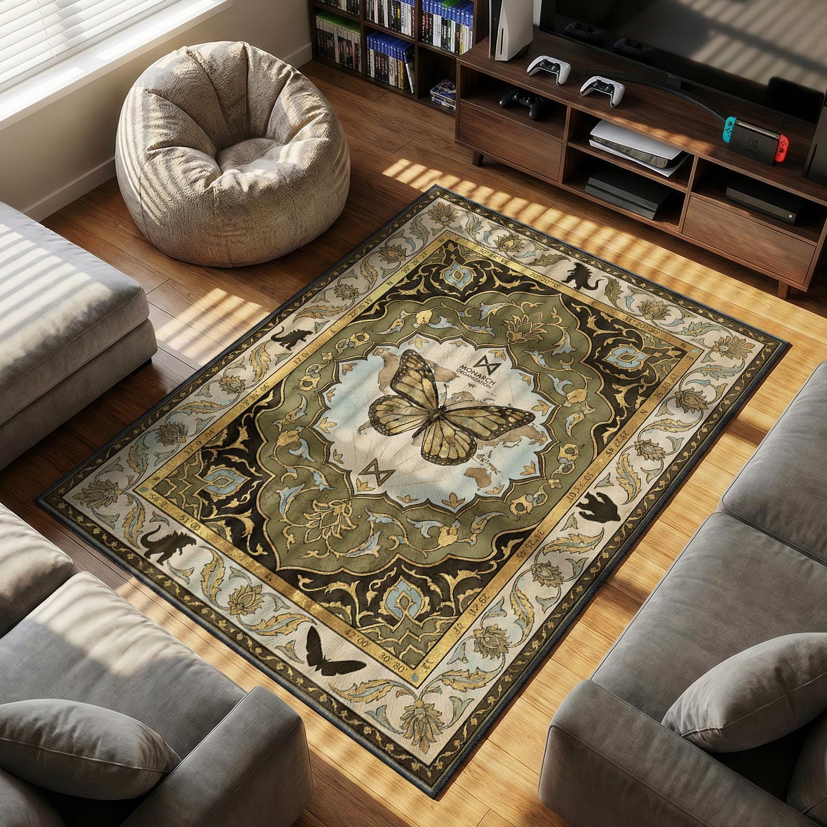 Monarch Titan themed area rug for Vintage fans
