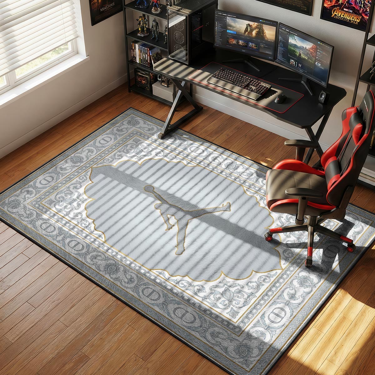 Monogram Ice Jump Crest Hypebeast Floor rug — main product view